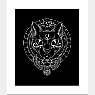 Bastet. Egyptian cat goddess Posters and Art